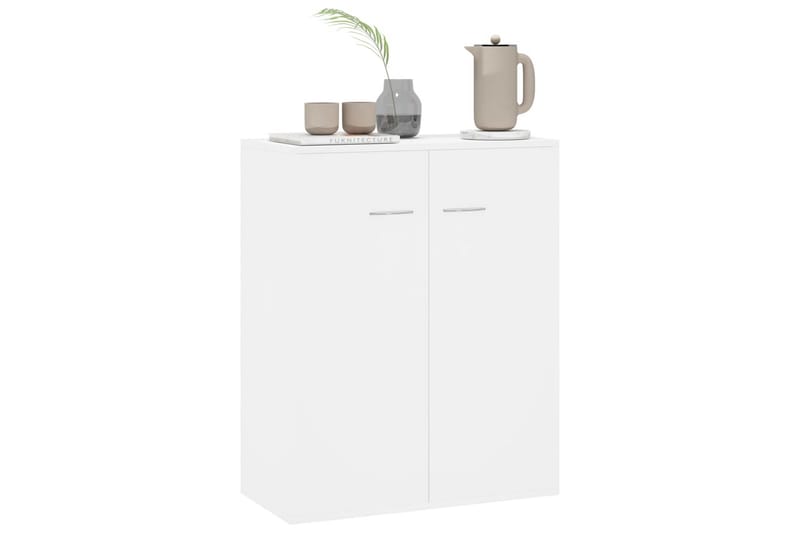 Skjenk høyglans hvit 60x30x75 cm sponplate - Oppbevaring - Oppbevaringsmøbler - Sideboard & skjenk