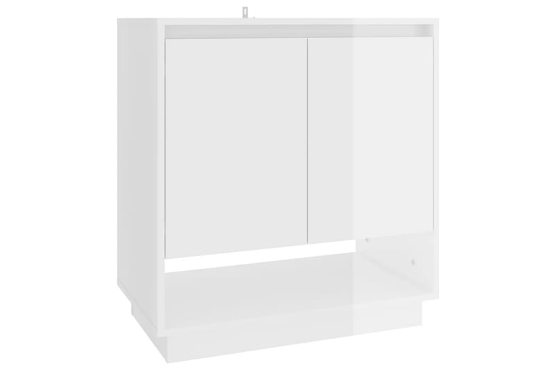 Skjenk høyglans hvit 70x41x75 cm sponplate - Hvit - Oppbevaring - Oppbevaringsmøbler - Sideboard & skjenk