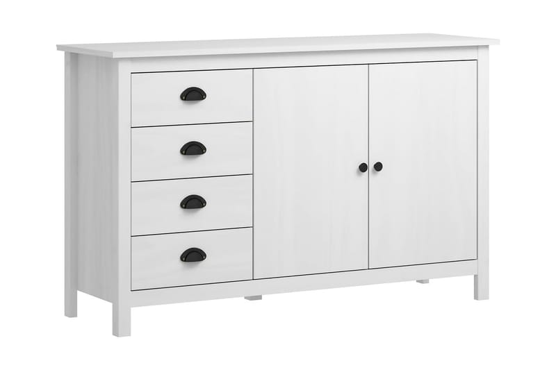 Skjenk Hill Range hvit 130x40x80 cm heltre furu - Oppbevaring - Oppbevaringsmøbler - Sideboard & skjenk