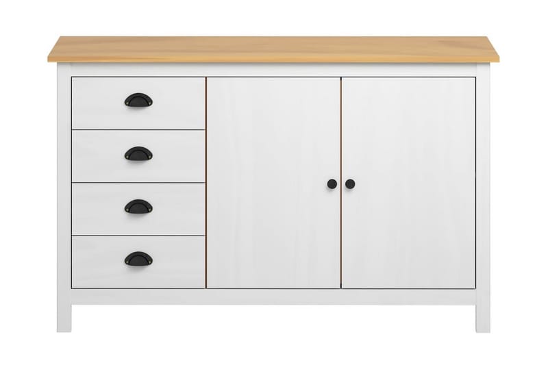 Skjenk Hill Range hvit 130x40x80 cm heltre furu - Oppbevaring - Oppbevaringsmøbler - Sideboard & skjenk