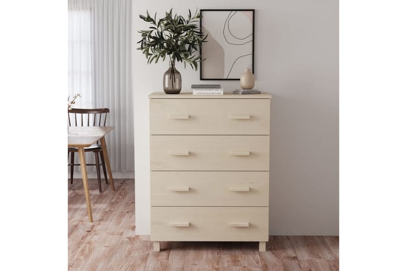 Skjenk honningbrun 79x40x103,5 cm heltre furu - Brun - Oppbevaring - Oppbevaringsmøbler - Sideboard & skjenk