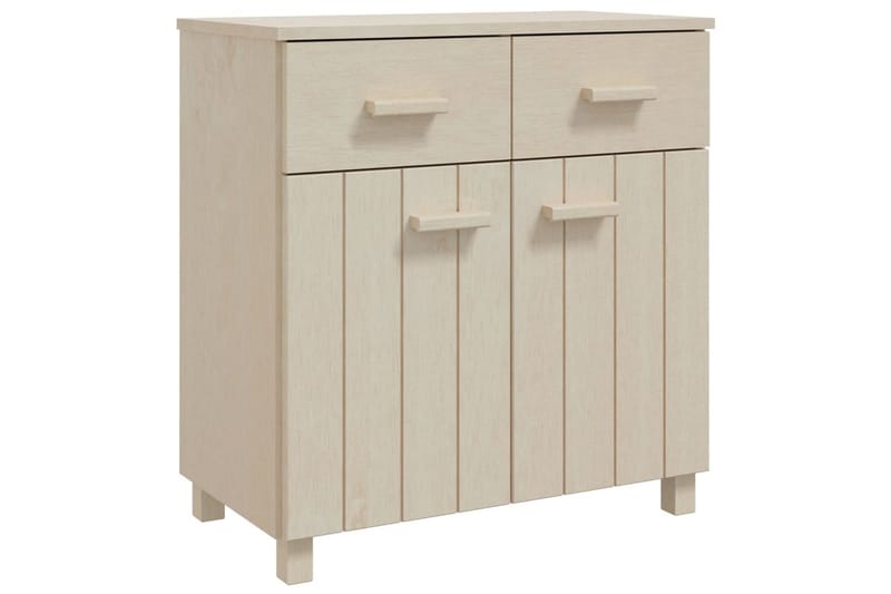 Skjenk honningbrun 79x40x80 cm heltre furu - Brun - Oppbevaring - Oppbevaringsmøbler - Sideboard & skjenk