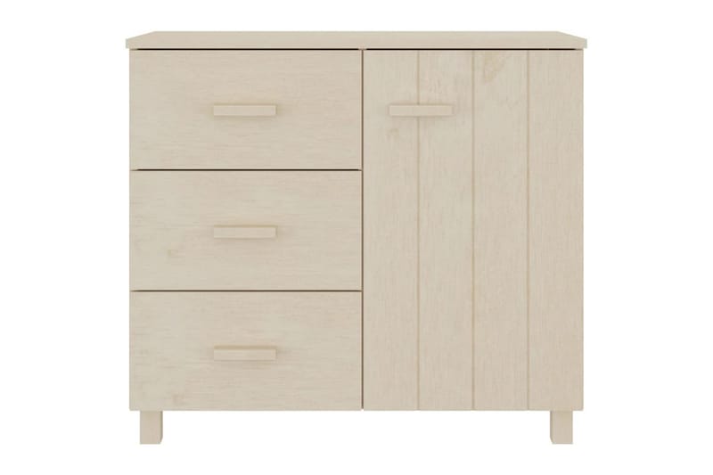 Skjenk honningbrun 90x40x80 cm heltre furu - Brun - Oppbevaring - Oppbevaringsmøbler - Sideboard & skjenk