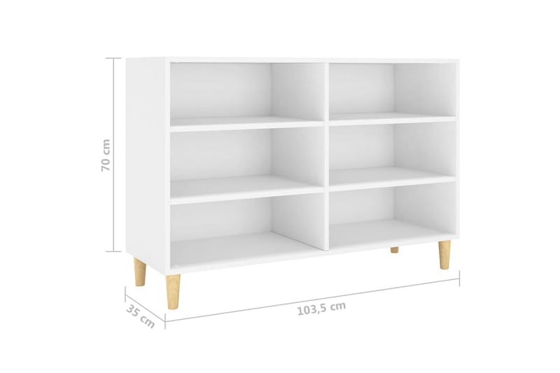 Skjenk hvit 103,5x35x70 cm sponplate - Hvit - Oppbevaring - Oppbevaringsmøbler - Sideboard & skjenk