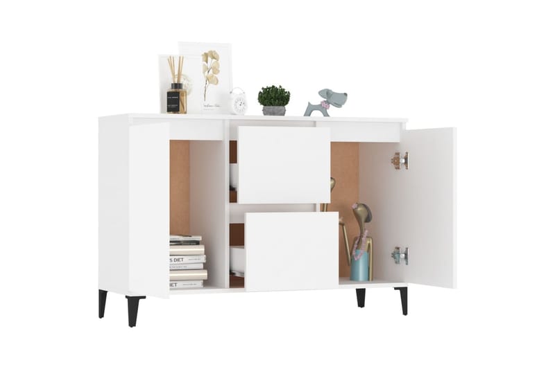 Skjenk hvit 104x35x70 cm sponplate - Hvit - Oppbevaring - Oppbevaringsmøbler - Sideboard & skjenk