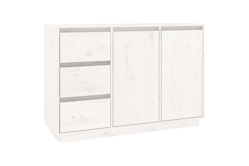 Skjenk hvit 111x34x75 cm heltre furu - Hvit - Oppbevaring - Oppbevaringsmøbler - Sideboard & skjenk