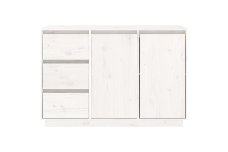 Skjenk hvit 111x34x75 cm heltre furu - Hvit - Oppbevaring - Oppbevaringsmøbler - Sideboard & skjenk