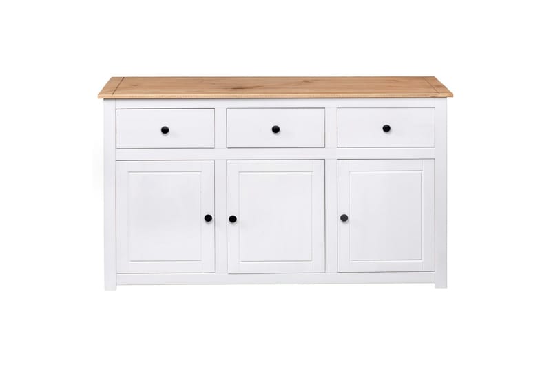 Skjenk hvit 135x40x80 cm heltre furu Panama Range - Hvit - Oppbevaring - Oppbevaringsmøbler - Sideboard & skjenk