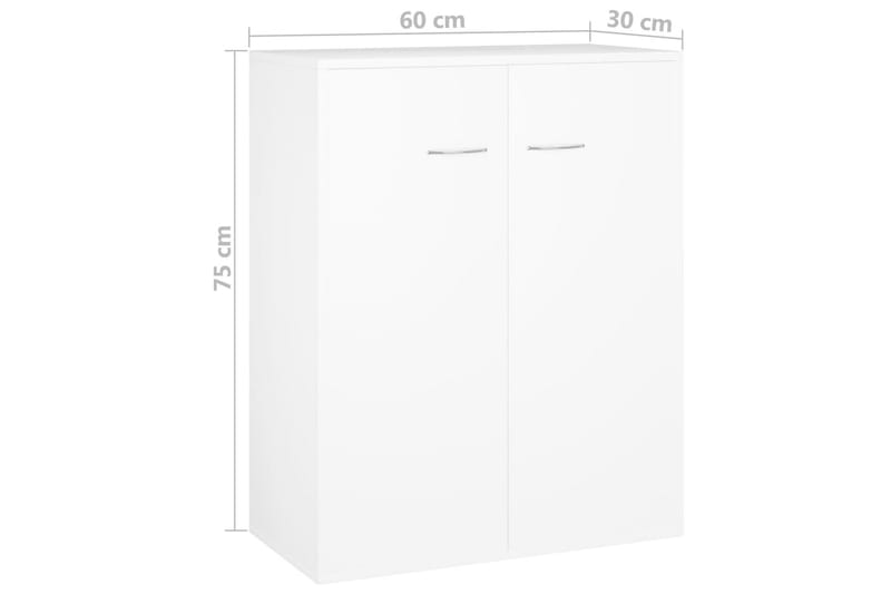 Skjenk hvit 60x30x75 cm sponplate - Oppbevaring - Oppbevaringsmøbler - Sideboard & skjenk