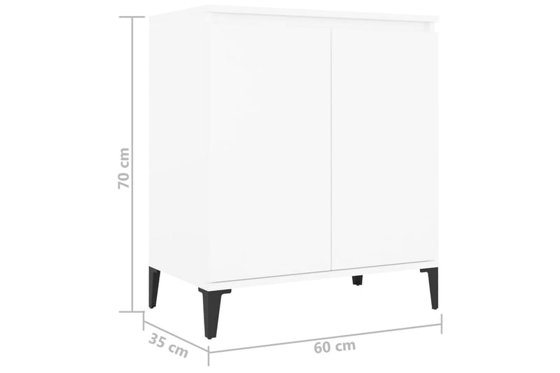 Skjenk hvit 60x35x70 cm sponplate - Hvit - Oppbevaring - Oppbevaringsmøbler - Sideboard & skjenk