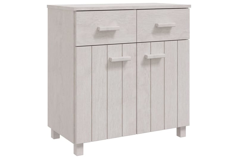 Skjenk hvit 79x40x80 cm heltre furu - Hvit - Oppbevaring - Oppbevaringsmøbler - Sideboard & skjenk