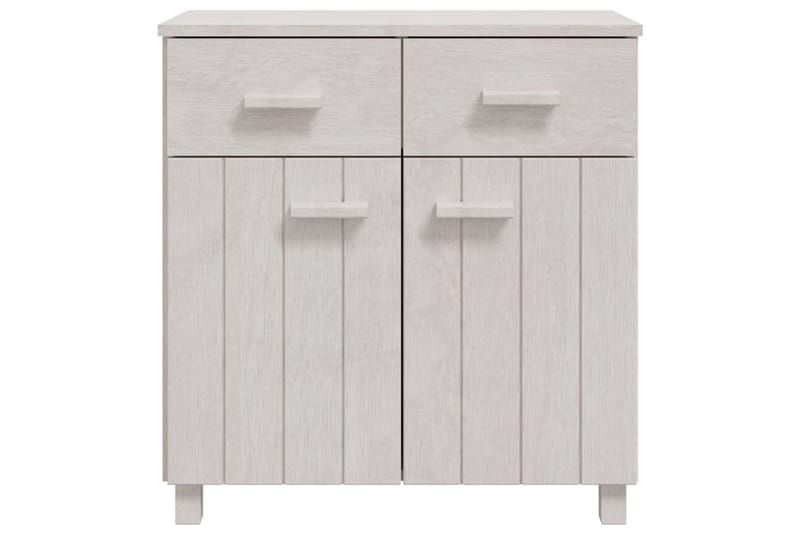 Skjenk hvit 79x40x80 cm heltre furu - Hvit - Oppbevaring - Oppbevaringsmøbler - Sideboard & skjenk