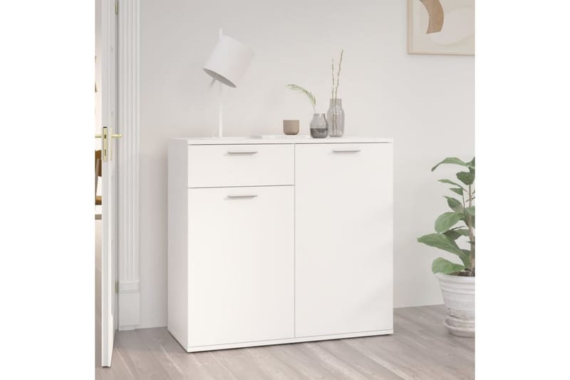 Skjenk hvit 80x36x75 cm sponplate - Hvit - Oppbevaring - Oppbevaringsmøbler - Sideboard & skjenk