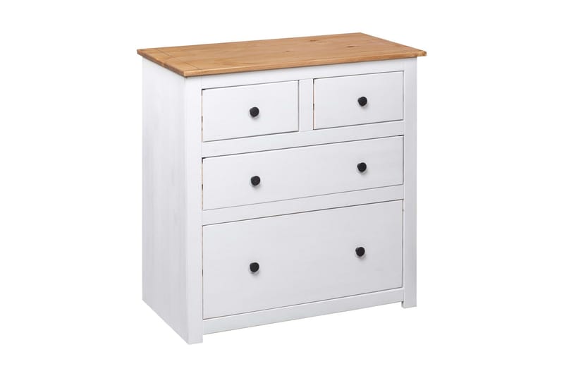 Skjenk hvit 80x40x83 cm furu Panama Range - Hvit - Oppbevaring - Oppbevaringsmøbler - Sideboard & skjenk