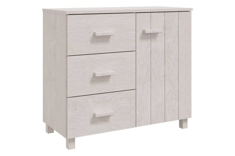 Skjenk hvit 90x40x80 cm heltre furu - Hvit - Oppbevaring - Oppbevaringsmøbler - Sideboard & skjenk