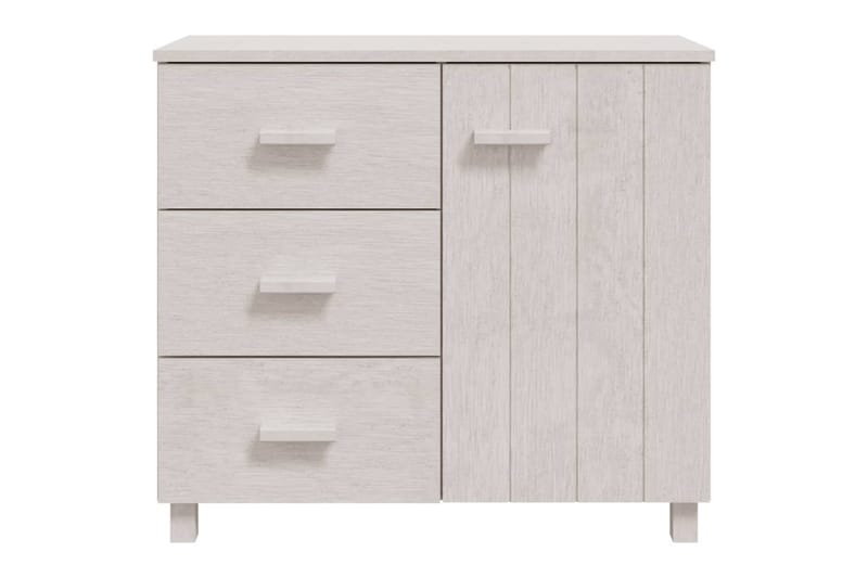 Skjenk hvit 90x40x80 cm heltre furu - Hvit - Oppbevaring - Oppbevaringsmøbler - Sideboard & skjenk