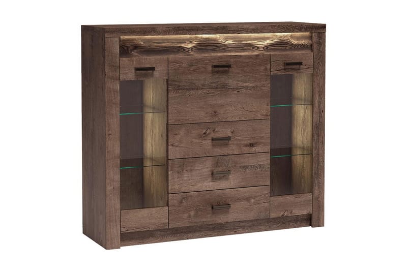 Skjenk Indianapolis 137x42x122 cm - Brun - Oppbevaring - Oppbevaringsmøbler - Sideboard & skjenk