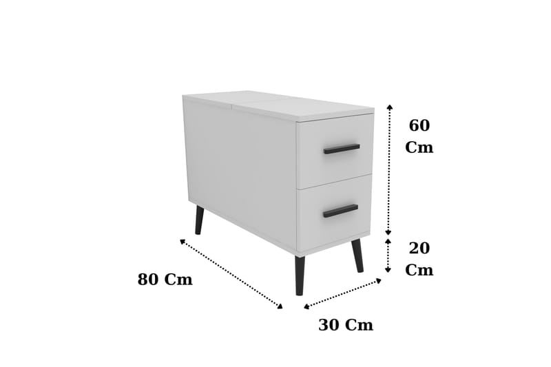 Skjenk Island 30 cm - Hvit - Oppbevaring - Oppbevaringsmøbler - Sideboard & skjenk