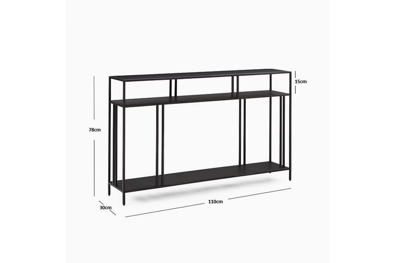 Skjenk Itason 110 cm - Svart - Oppbevaring - Oppbevaringsmøbler - Sideboard & skjenk