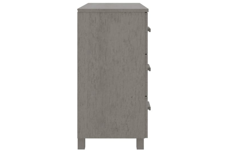 Skjenk lysegrå 90x40x80 cm heltre furu - Grå - Oppbevaring - Oppbevaringsmøbler - Sideboard & skjenk