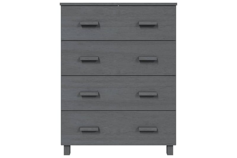 Skjenk mørkegrå 79x40x103,5 cm heltre furu - Grå - Oppbevaring - Oppbevaringsmøbler - Sideboard & skjenk