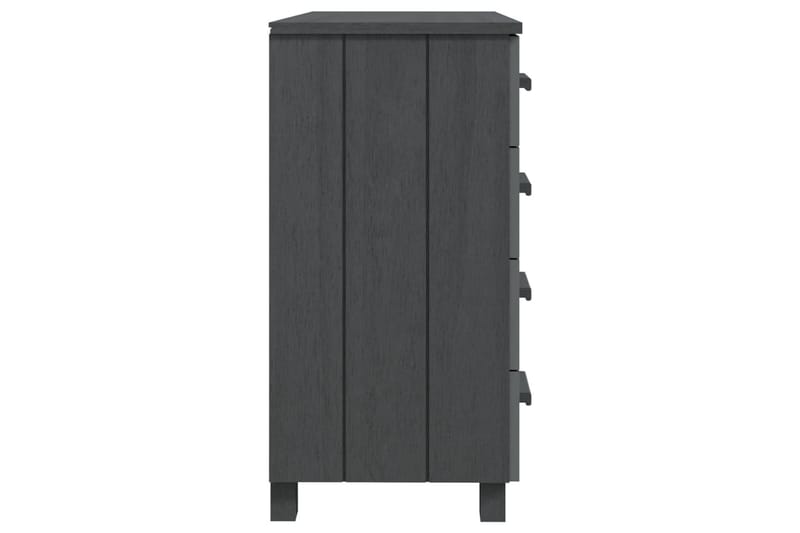 Skjenk mørkegrå 79x40x80 cm heltre furu - Grå - Oppbevaring - Oppbevaringsmøbler - Sideboard & skjenk