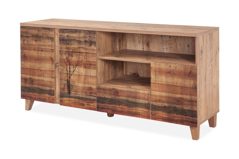 Skjenk Masako Tresilhuett - Mørkebrun - Oppbevaring - Oppbevaringsmøbler - Sideboard & skjenk