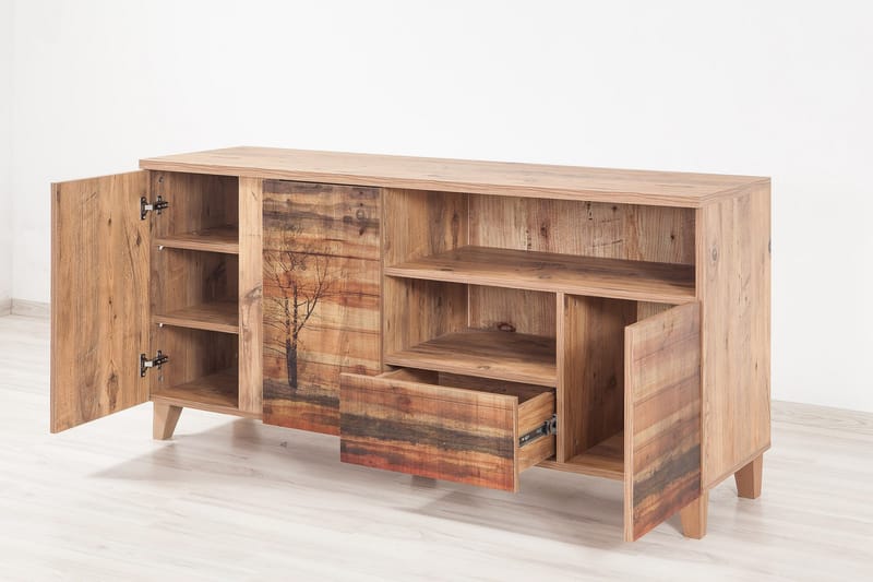 Skjenk Masako Tresilhuett - Mørkebrun - Oppbevaring - Oppbevaringsmøbler - Sideboard & skjenk