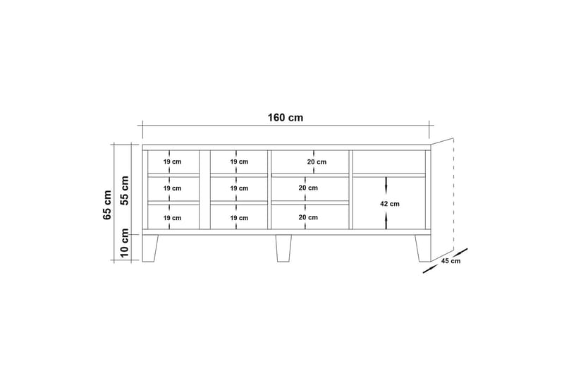 Skjenk Masako Tresilhuett - Mørkebrun - Oppbevaring - Oppbevaringsmøbler - Sideboard & skjenk