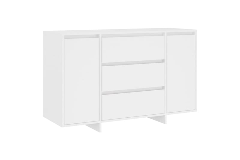 Skjenk med 3 skuffer hvit 120x41x75 cm sponplate - Hvit - Oppbevaring - Oppbevaringsmøbler - Sideboard & skjenk