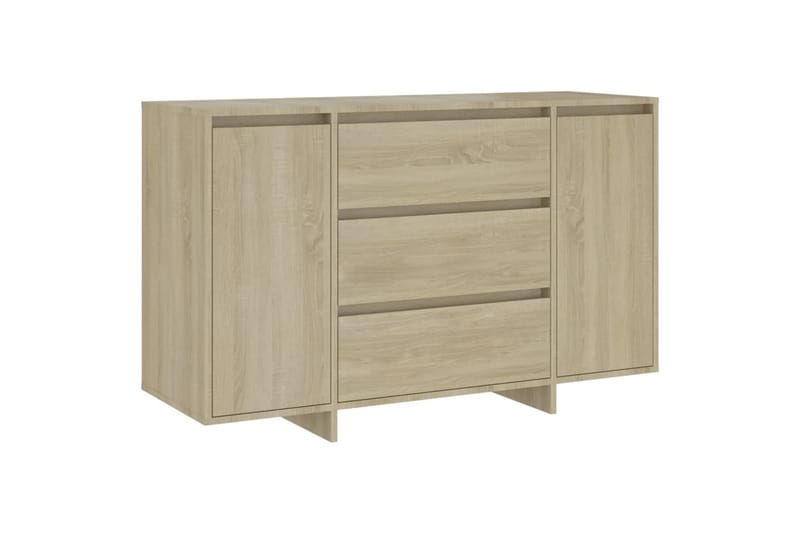 Skjenk med 3 skuffer sonoma eik 120x41x75 cm sponplate - Brun - Oppbevaring - Oppbevaringsmøbler - Sideboard & skjenk