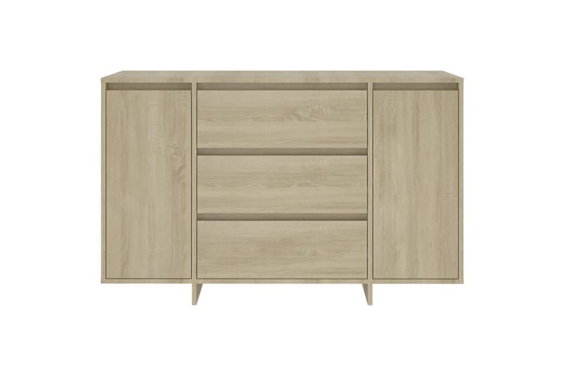 Skjenk med 3 skuffer sonoma eik 120x41x75 cm sponplate - Brun - Oppbevaring - Oppbevaringsmøbler - Sideboard & skjenk