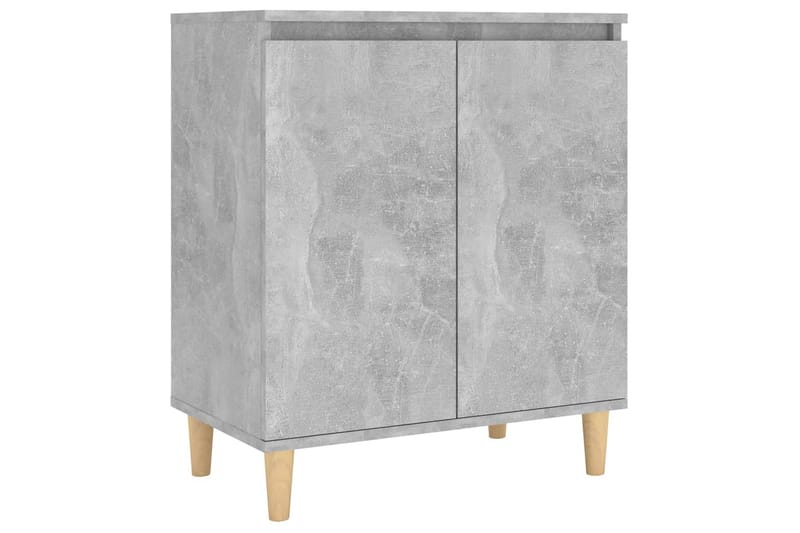 Skjenk med ben i heltre betonggrå 60x35x70 cm sponplate - Grå - Oppbevaring - Oppbevaringsmøbler - Sideboard & skjenk