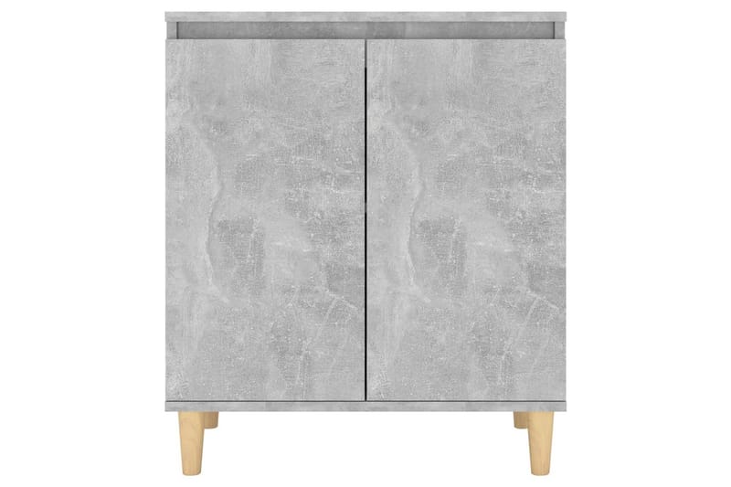 Skjenk med ben i heltre betonggrå 60x35x70 cm sponplate - Grå - Oppbevaring - Oppbevaringsmøbler - Sideboard & skjenk