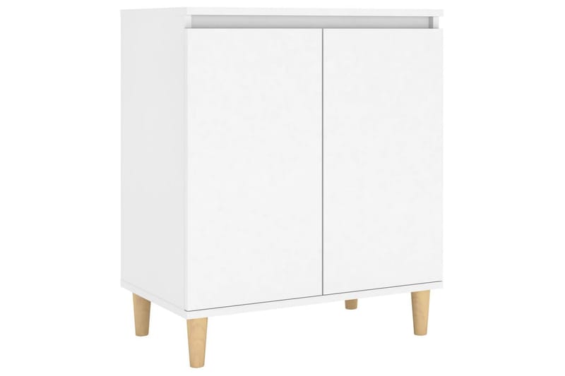 Skjenk med ben i heltre hvit 60x35x70 cm sponplate - Hvit - Oppbevaring - Oppbevaringsmøbler - Sideboard & skjenk