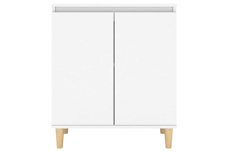 Skjenk med ben i heltre hvit 60x35x70 cm sponplate - Hvit - Oppbevaring - Oppbevaringsmøbler - Sideboard & skjenk