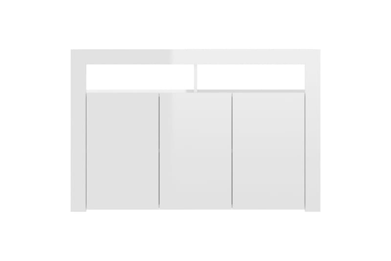 Skjenk med LED-lys høyglans hvit 115,5x30x75 cm - Hvit - Oppbevaring - Oppbevaringsmøbler - Sideboard & skjenk