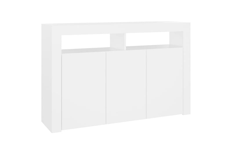 Skjenk med LED-lys hvit 115,5x30x75 cm - Hvit - Oppbevaring - Oppbevaringsmøbler - Sideboard & skjenk