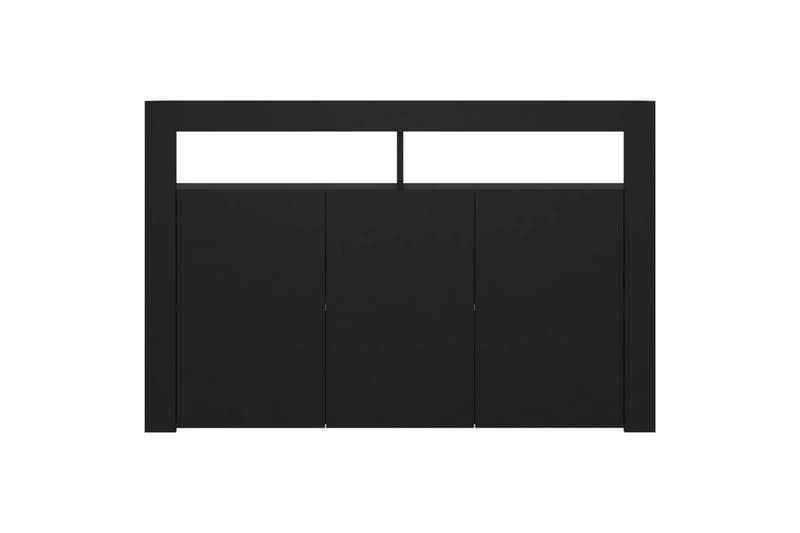 Skjenk med LED-lys svart 115,5x30x75 cm - Svart - Oppbevaring - Oppbevaringsmøbler - Sideboard & skjenk