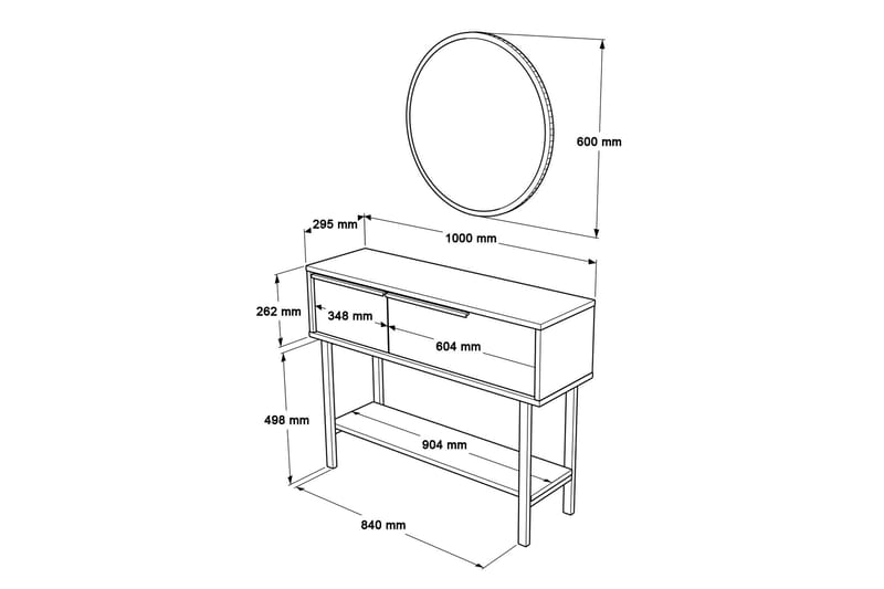 Skjenk Muttun 100 cm - Eik - Oppbevaring - Oppbevaringsmøbler - Sideboard & skjenk