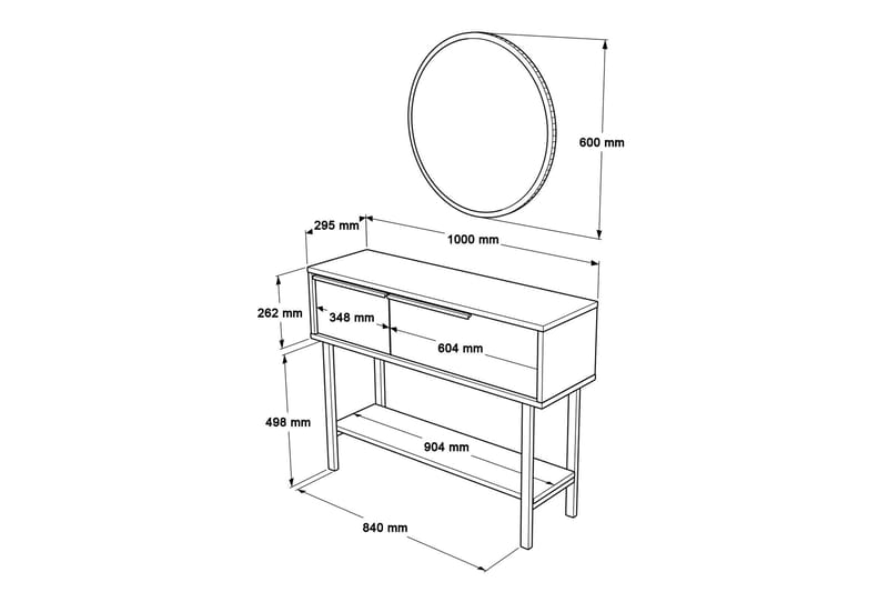 Skjenk Muttun 100 cm - Hvit - Oppbevaring - Oppbevaringsmøbler - Sideboard & skjenk