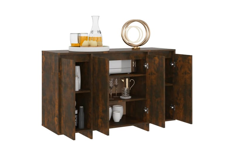 Skjenk røkt eik 120x41x75 cm sponplate - Brun - Oppbevaring - Oppbevaringsmøbler - Sideboard & skjenk