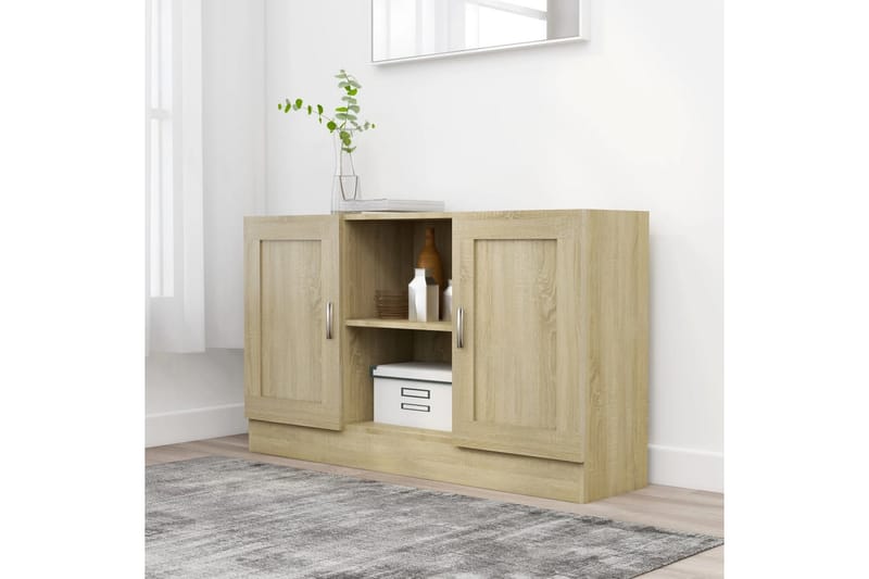 Skjenk sonoma eik 120x30,5x70 cm sponplate - Brun - Oppbevaring - Oppbevaringsmøbler - Sideboard & skjenk