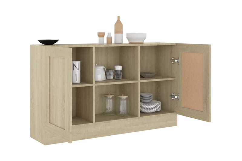 Skjenk sonoma eik 120x30,5x70 cm sponplate - Brun - Oppbevaring - Oppbevaringsmøbler - Sideboard & skjenk