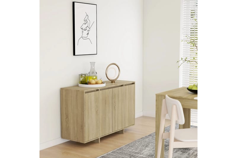 Skjenk sonoma eik 120x41x75 cm sponplate - Beige - Oppbevaring - Oppbevaringsmøbler - Sideboard & skjenk