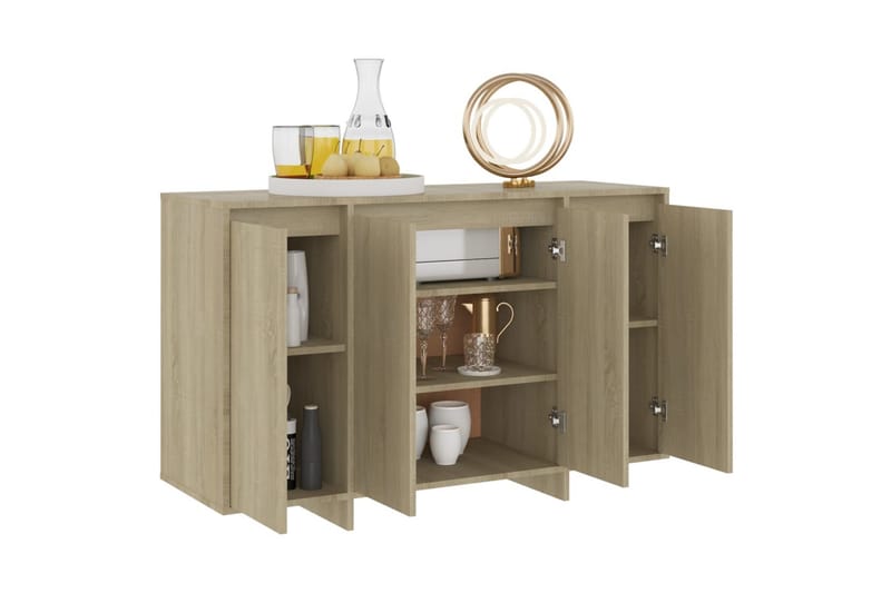 Skjenk sonoma eik 120x41x75 cm sponplate - Beige - Oppbevaring - Oppbevaringsmøbler - Sideboard & skjenk