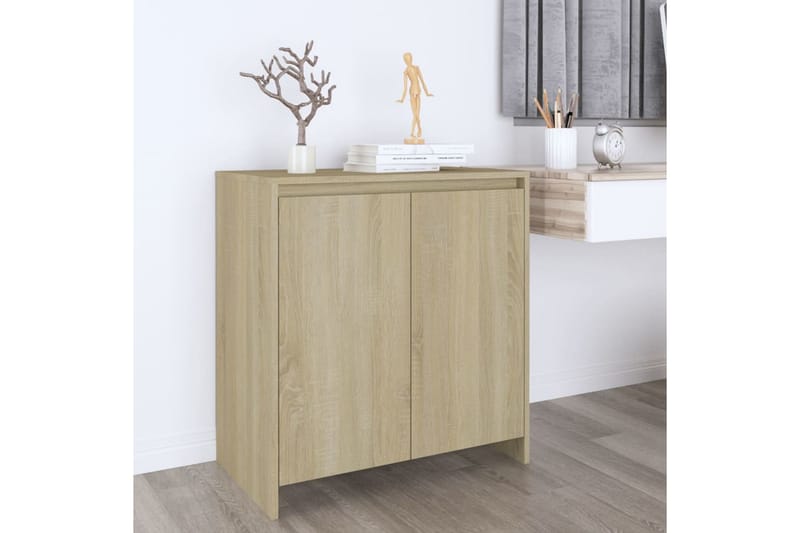 Skjenk sonoma eik 70x40x73,5 cm sponplate - Beige - Oppbevaring - Oppbevaringsmøbler - Sideboard & skjenk