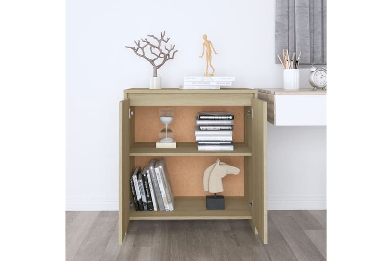 Skjenk sonoma eik 70x40x73,5 cm sponplate - Beige - Oppbevaring - Oppbevaringsmøbler - Sideboard & skjenk