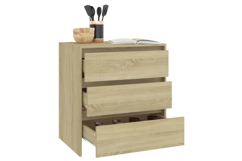 Skjenk sonoma eik 70x41x75 cm sponplate - Brun - Oppbevaring - Oppbevaringsmøbler - Sideboard & skjenk