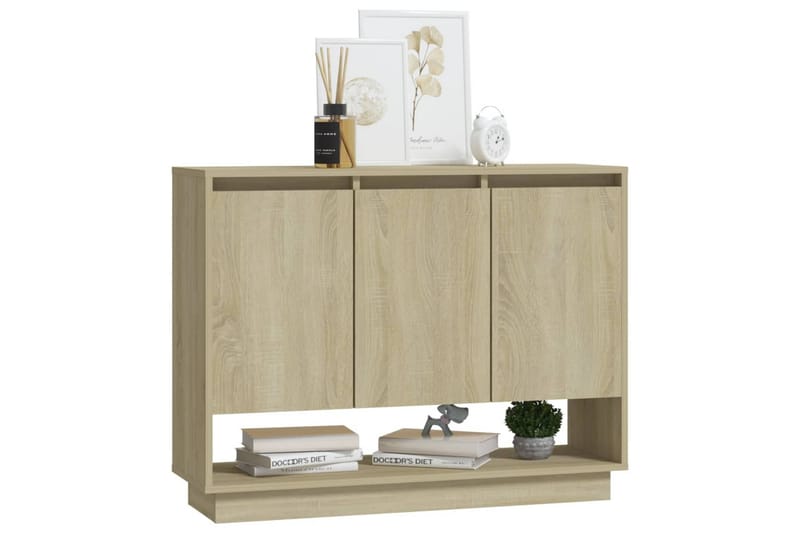 Skjenk sonoma eik 97x31x75 cm sponplate - Beige - Oppbevaring - Oppbevaringsmøbler - Sideboard & skjenk